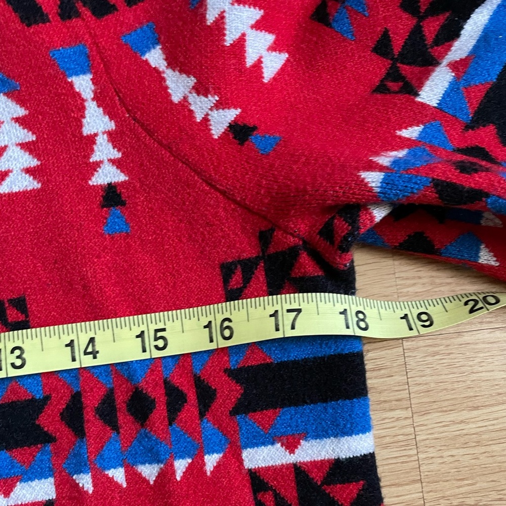 Aqua Pendleton Red Sweater Small - image 4